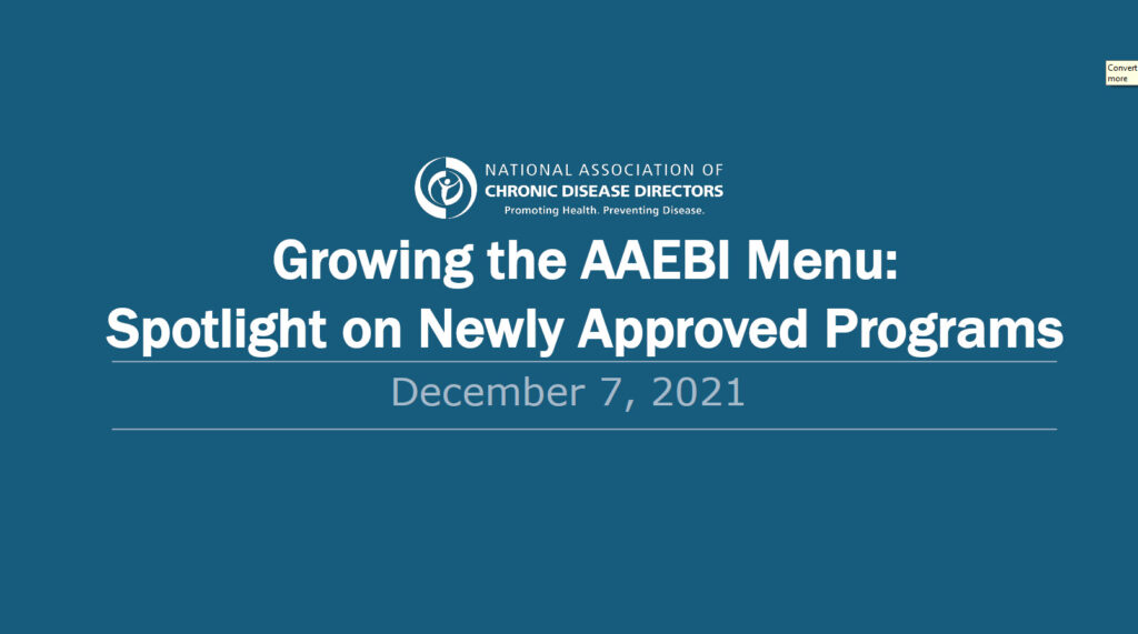 Growing the AAEBI Menu: Spotlight on Newly Approved Programs