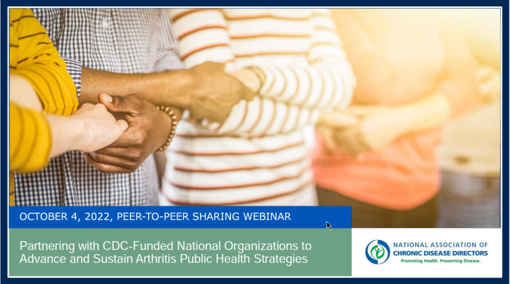 Partnering with CDC-Funded National Organizations to Advance and Sustain Arthritis Public Health Strategies